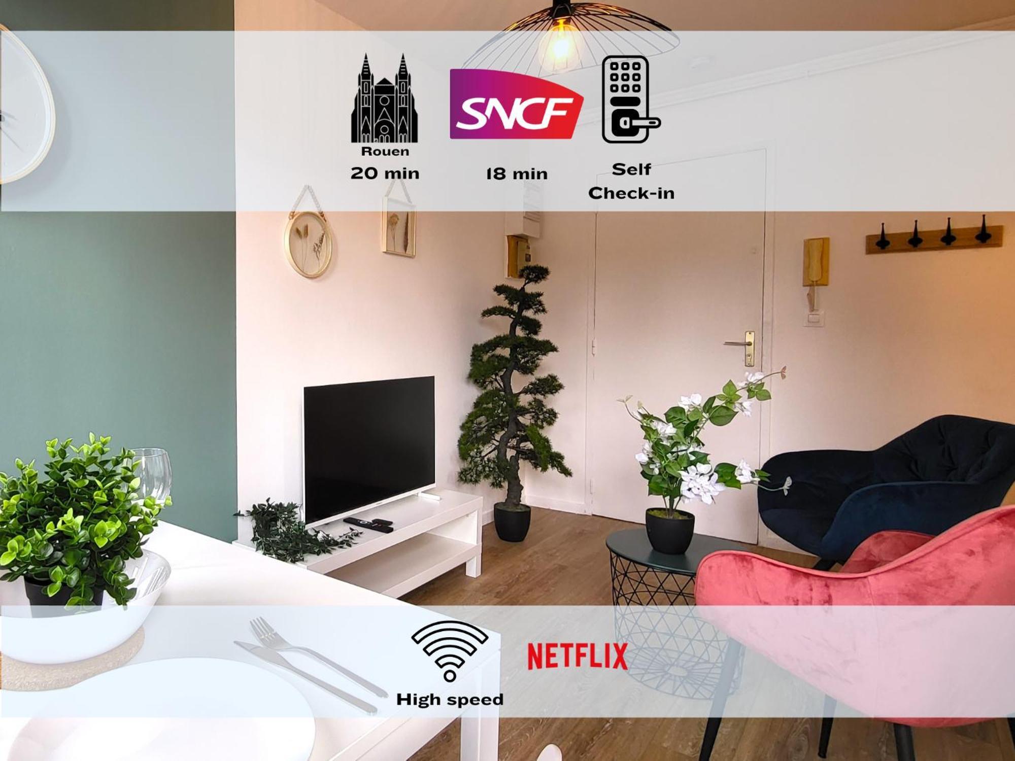 Ferienwohnung Oxygen - Lumineux Deux-Pieces A 20Min De Rouen Caudebec-les-Elbeuf Exterior foto